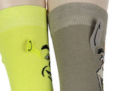 Shrek Socks Donkey And Shrek 3D Ears Character Face Design Adult Crew Socks