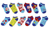 Bioworld Kirby Character Game Design 6-Pack Youth No Shoe Ankle Socks Size 7-9