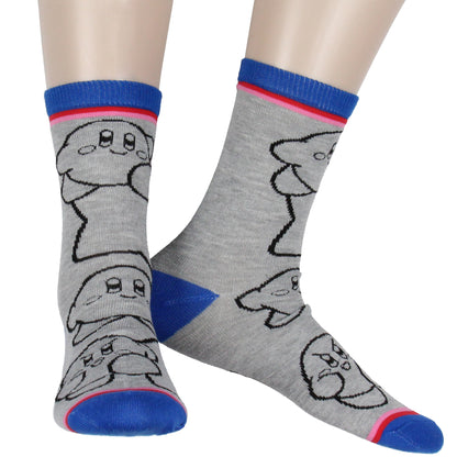 Nintendo Kirby Women's 3-Pack Character Design Anime Crew Socks