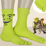 Shrek Big Face 3D Ears Character Design Individual Toes Crew Socks