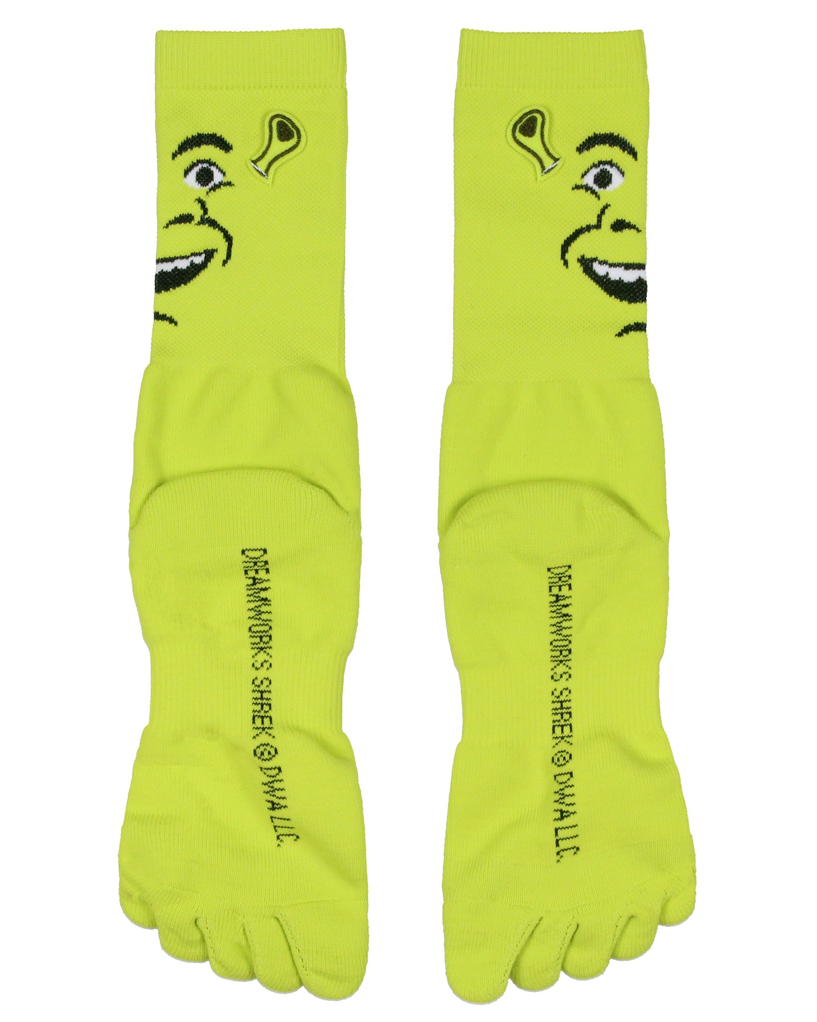Shrek Big Face 3D Ears Character Design Individual Toes Crew Socks