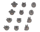 Pokemon Fashion Jewelry Extended Enamel Character Stud 6-pair Earring Set