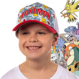 Pokemon Character Collage Sublimated Youth Snapback Trucker Hat OSFM