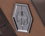 Star Wars The Mandalorian Metal Helmet Badge Applique Men's Adult Bifold Wallet