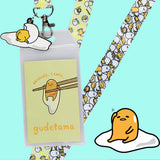 Sanrio Gudetama I Can't ID Badge Holder Breakaway Lanyard w/ 2" Charm