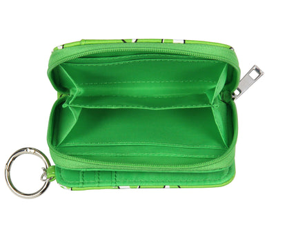 Super Mario Yoshi Compact Wallet With Snap Closure And Zipper Compartment