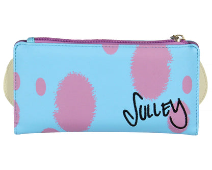 Disney Monsters Inc. Sulley 3D Horns Snap Closure Faux Leather Zip Wallet