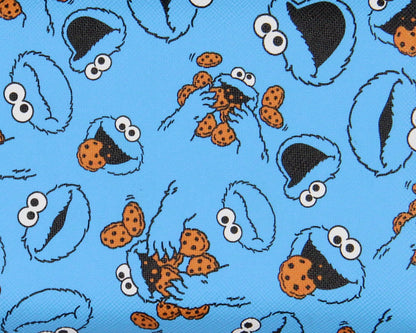 Sesame Street Cookie Monster Zip Around Closure Faux Leather Wallet For Women