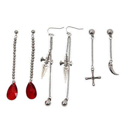 Hunter X Hunter Kuripika Jewelry Stud Dangle Closed Back Earrings Set 3 Pack - Seven Times Six