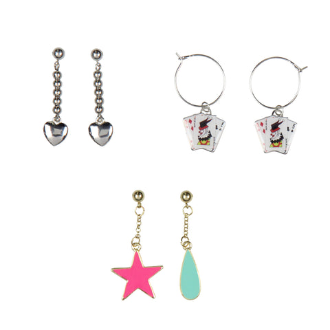 Hunter X Hunter Hisoka Jewelry Stud Dangle Closed Back Earrings Set 3 Pack