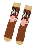Looney Tunes Tasmanian Devil 3D Velvet Tongue Adult Costume Crew Socks