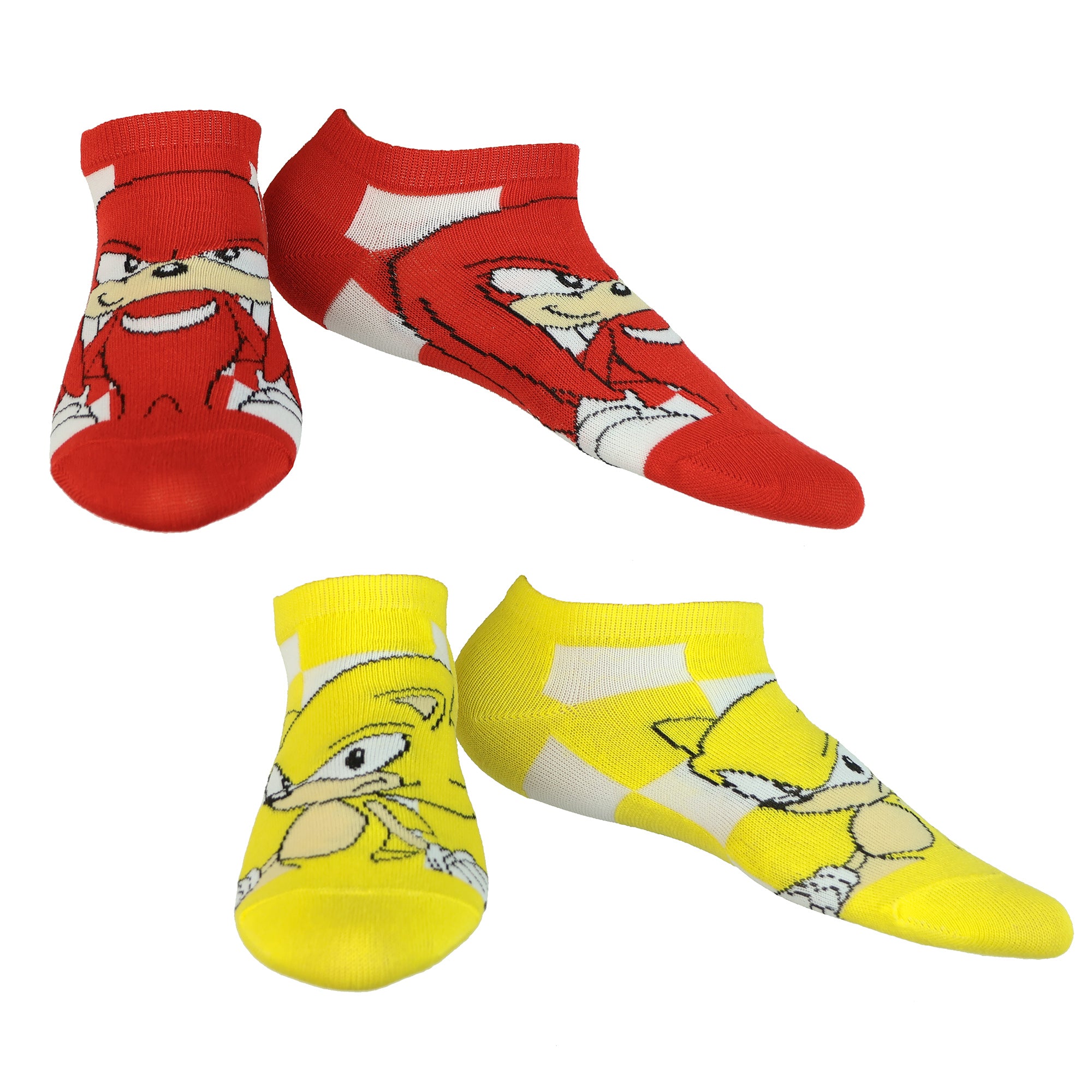 Sonic The Hedgehog Boy's Character Designs Low Cut Ankle Socks, 6 Pair OSFM