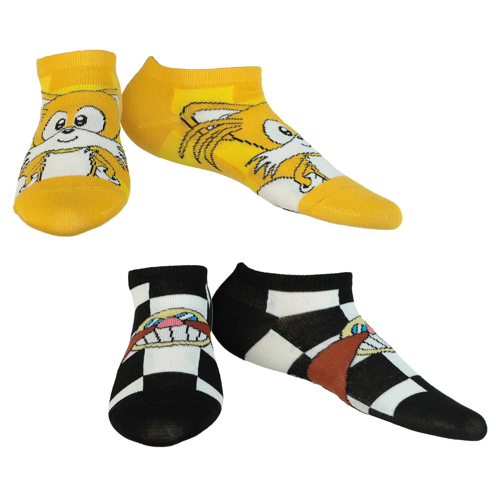 Sonic The Hedgehog Boy's Character Designs Low Cut Ankle Socks, 6 Pair OSFM