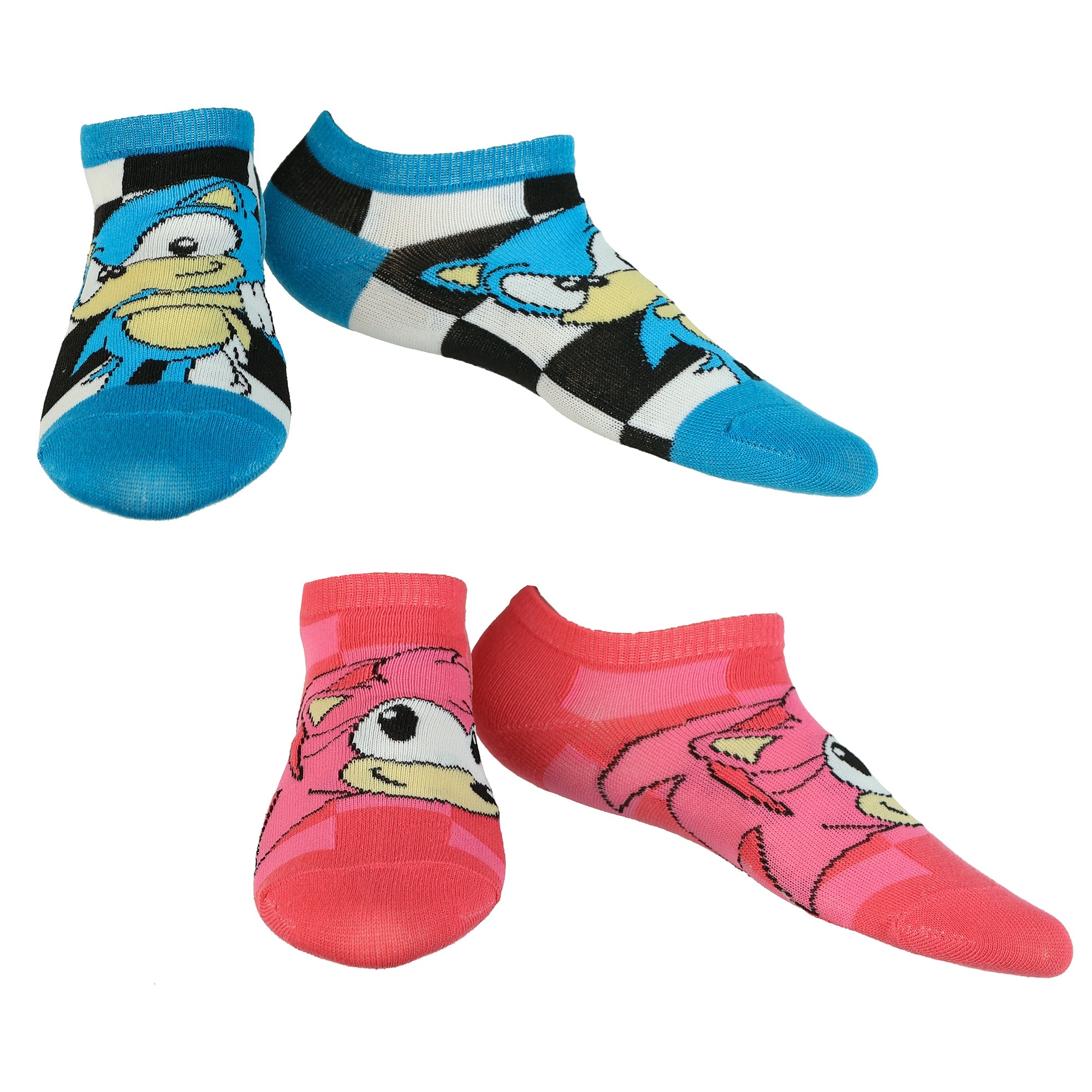 Sonic The Hedgehog Boy's Character Designs Low Cut Ankle Socks, 6 Pair OSFM