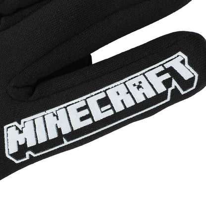 Minecraft Youth Ski Gloves All-Over Symbol Design with Sure Grip Liners