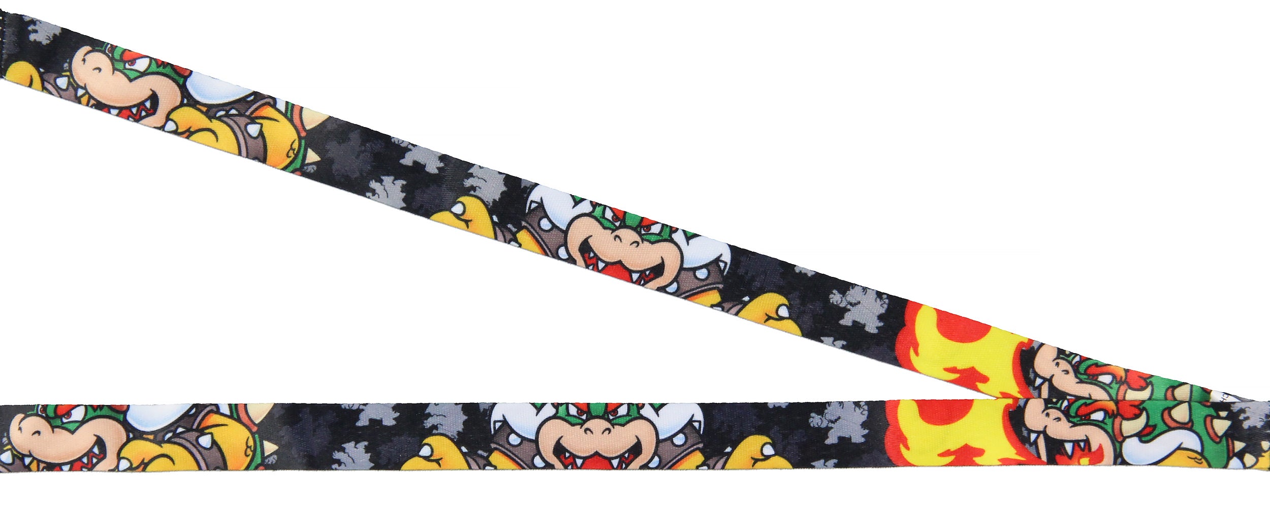 Nintendo Super Mario Bowser Lanyard ID Badge Holder Lanyard w/ Metal Charm