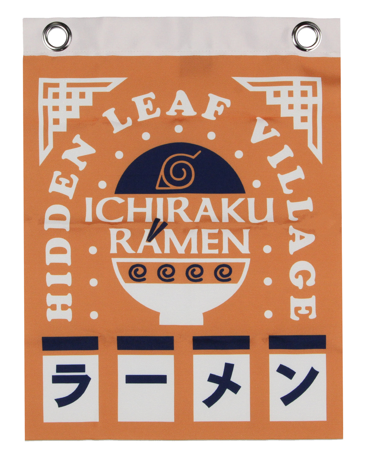 Naruto Anime Hidden Leaf Village Ichiraku Ramen Enamel Lapel Pin and Banner Set
