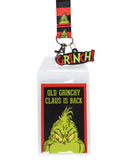 Dr. Seuss GRINCH Old Grinchy Claus is Back Breakaway Lanyard ID Badge Holder