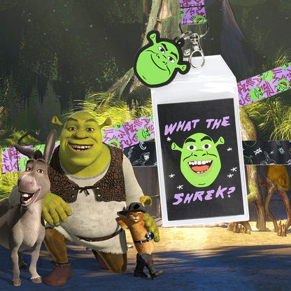 Shrek What The Shrek Reversible ID Badge Holder Ogre Charm Lanyard