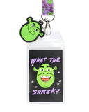 Shrek What The Shrek Reversible ID Badge Holder Ogre Rubber Charm Lanyard