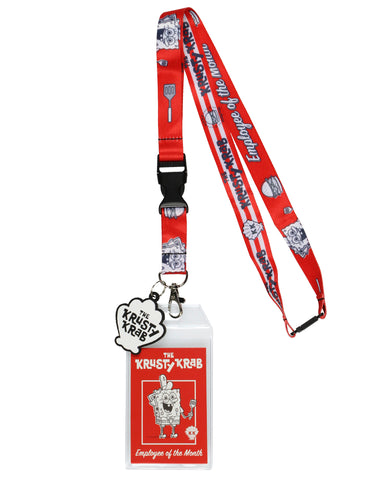 Spongebob Squarepants Krusty Krab Employee of the Month Lanyard ID Badge Holder