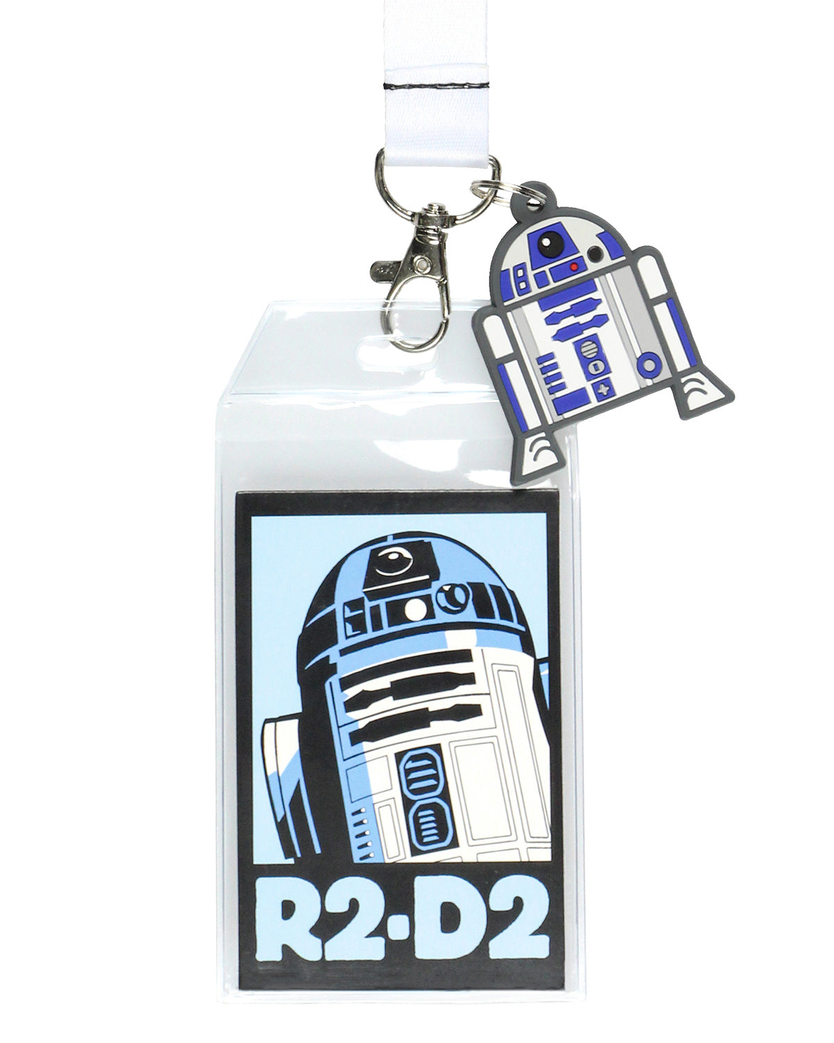 Star Wars R2-D2 Robot Droid Lanyard ID Badge Holder With 2.5" Charm