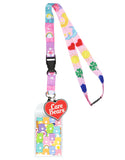 Care Bears Character Emotions Lanyard ID Badge Holder With 2" Rubber Heart Charm