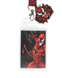 Marvel Venom 2 Carnage Lanyard ID Badge Holder With Character Rubber Charm