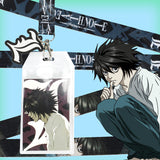 Death Note Detective L Anime Lanyard ID Badge Holder With 2' Rubber Charm