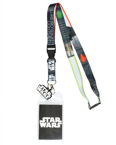 Star Wars Darth Vader Skywalker Lightsaber Reversible ID Badge Holder Lanyard