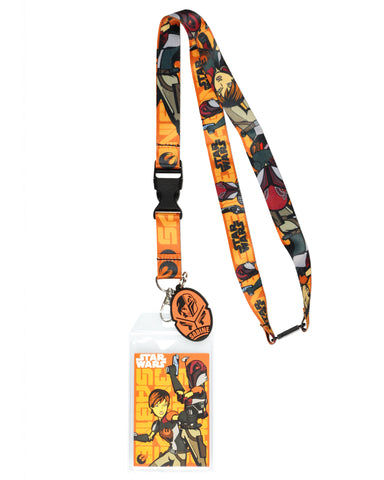 Star Wars Lanyard Rebels Sabine Mandalorian Warrior ID Badge Holder