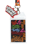 Looney Tunes Character Design Reversible Clear ID Badge Lanyard