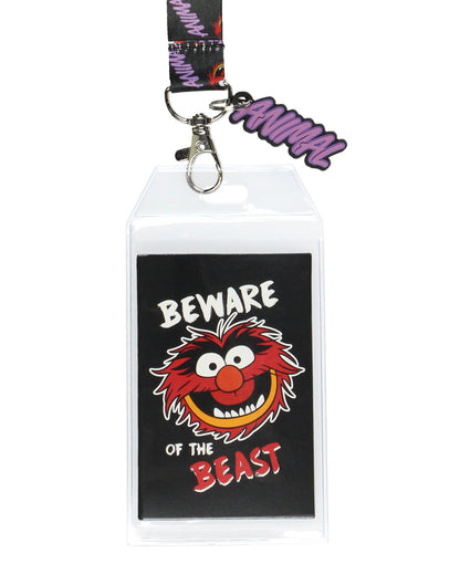 The Muppets Animal Beware Of The Beast Lanyard ID Badge Holder