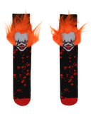 IT Pennywise The Clown Fuzzy Hair Character Design Horror Film Men's Crew Socks