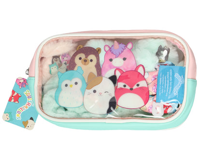 Squishmallows Treat Yourself 4-Piece Accessory Care Kit Cosmetic Travel Bag Set