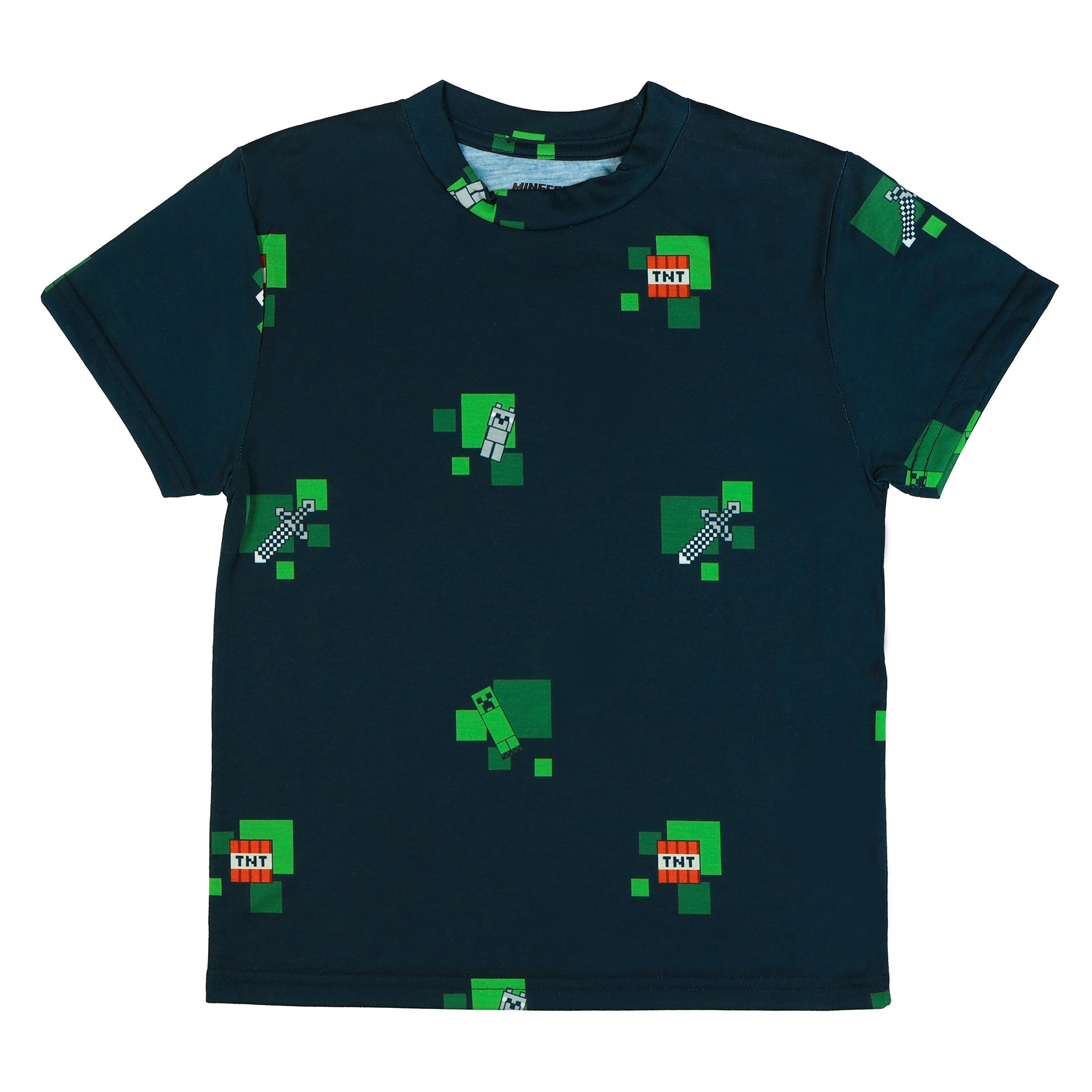 Minecraft T-Shirts Boys' 4-Pack Game Inspired Designs Short Sleeve Tee
