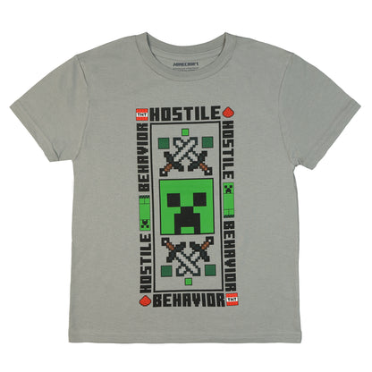 Minecraft T-Shirts Boys' 4-Pack Game Inspired Designs Short Sleeve Tee