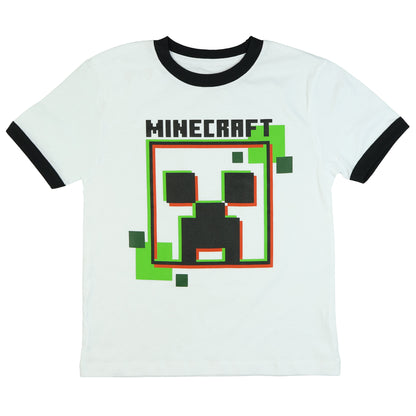 Minecraft T-Shirts Boys' 4-Pack Game Inspired Designs Short Sleeve Tee