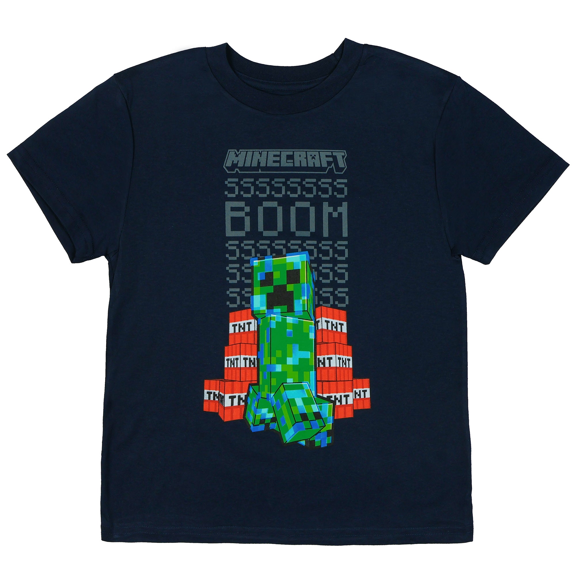 Minecraft T-Shirts Boys' 4-Pack Game Inspired Designs Short Sleeve Tee