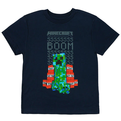 Minecraft T-Shirts Boys' 4-Pack Game Inspired Designs Short Sleeve Tee