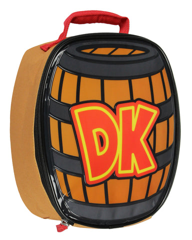 Nintendo Donkey Kong DK Barrel Shaped Insulated Lunch Bag Tote