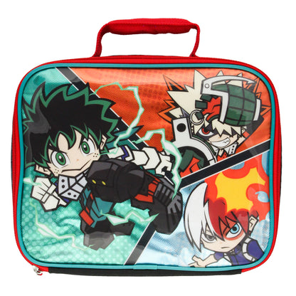 My Hero Academia Lunch Box Chibi Deku Shoto And Bakugo Anime Manga Lunch Bag 10" - Seven Times Six