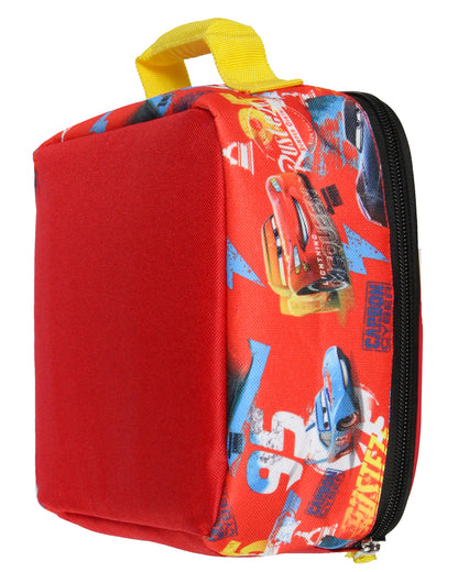 Disney Cars Lightning McQueen Lunch Box Carbon Cyber Insulated Lunch Bag 10"