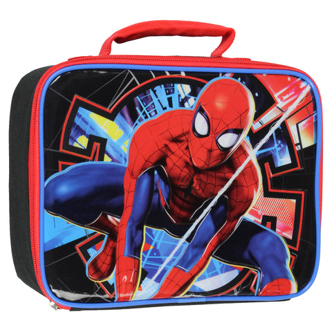 Marvel Spider-Man Lunch Box Spiderman Superhero Insulated Kids Lunch Bag Tote