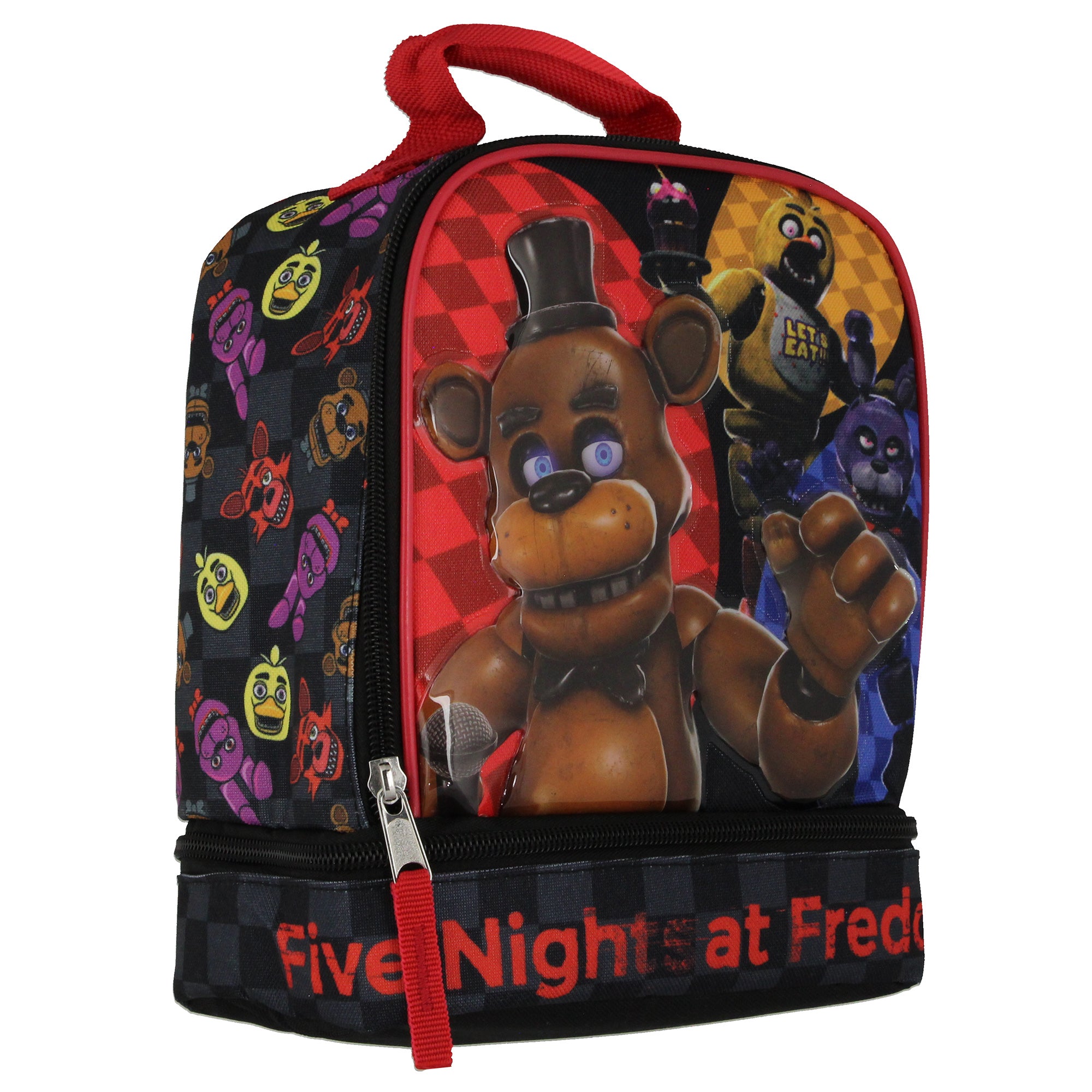Five Nights At Freddy's Let's Eat Dual Compartment Insulated Soft Lunch Bag 10"