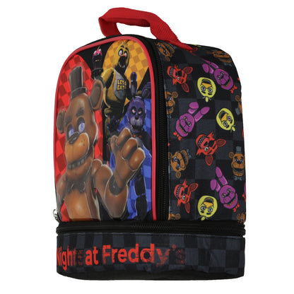 Five Nights At Freddy's Let's Eat Dual Compartment Insulated Soft Lunch Bag 10"
