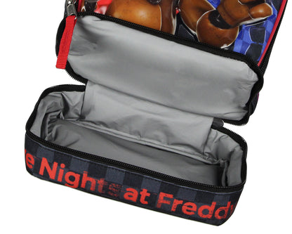 Five Nights At Freddy's Let's Eat Dual Compartment Insulated Soft Lunch Bag 10"