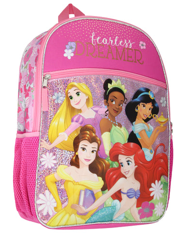 Disney Princess Fearless Dreamer Pink 16" School Travel Backpack