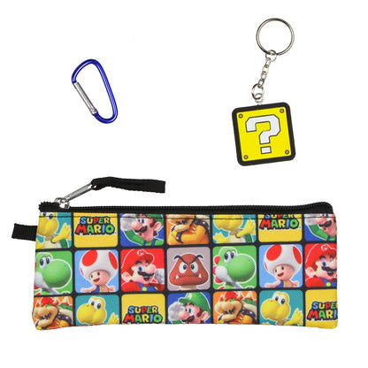 Super Mario Multicharacter 5PC Kids Lunch Box And Backpack Set 16"
