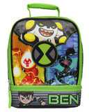 Ben 10 Omnitrix Alien Force Insulated Dual Compartment Lunch Bag Tote